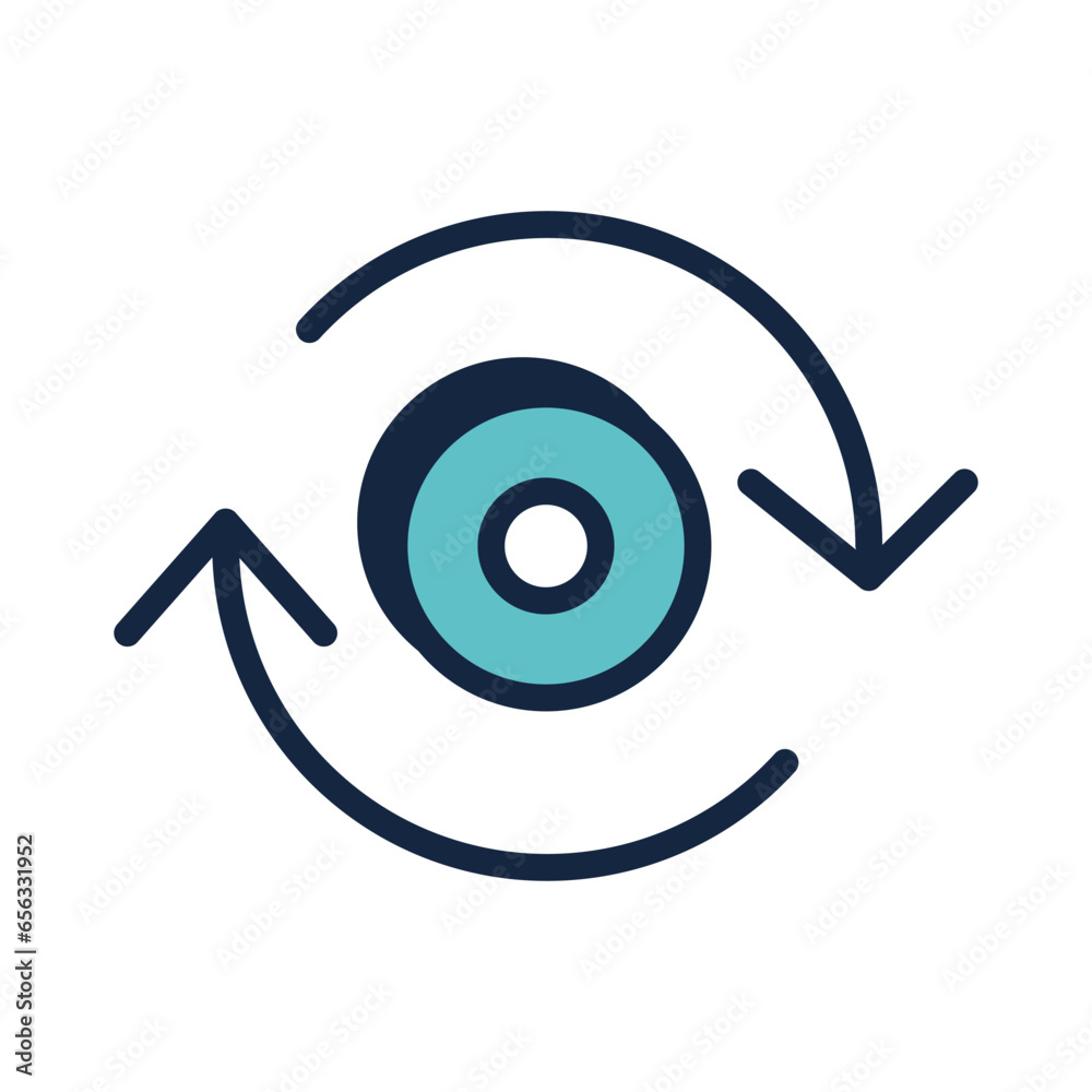 Naklejka premium Repeat icon vector stock illustration