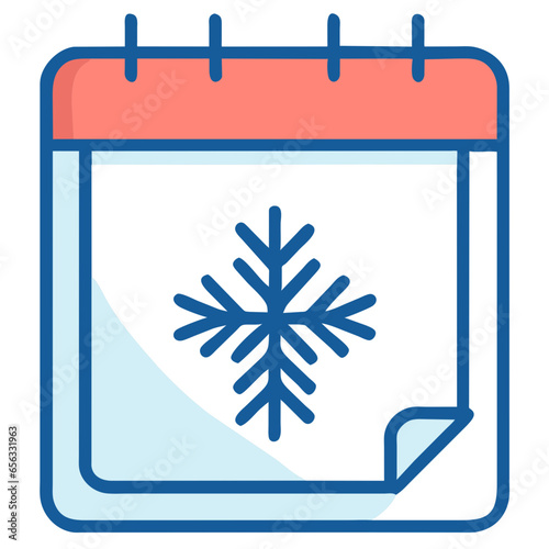 calendar with snowflake