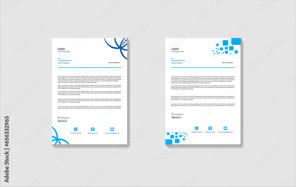 clean and professional company letterhead design. creative modern letterhead design template for your project.

