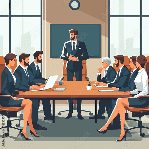 Corporate meeting in the boardroom