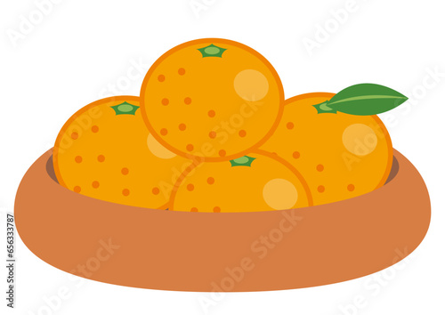 菓子器に入ったみかん