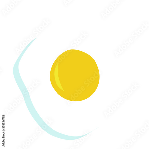 Sunny side up egg vector illustration 
