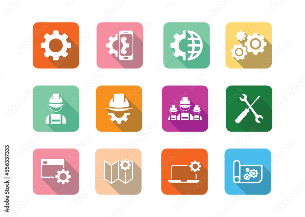 gear set of icons gear set of icons