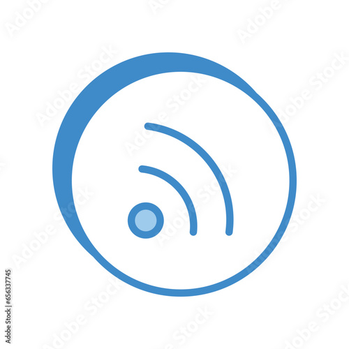 Rss icon vector stock illustration