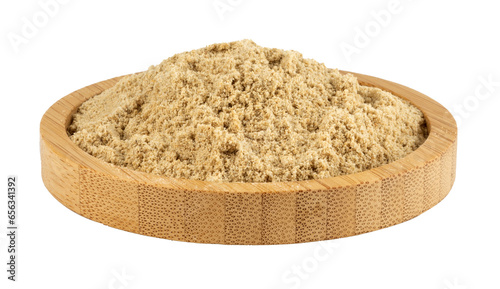 fenugreek powder in a wooden bowl