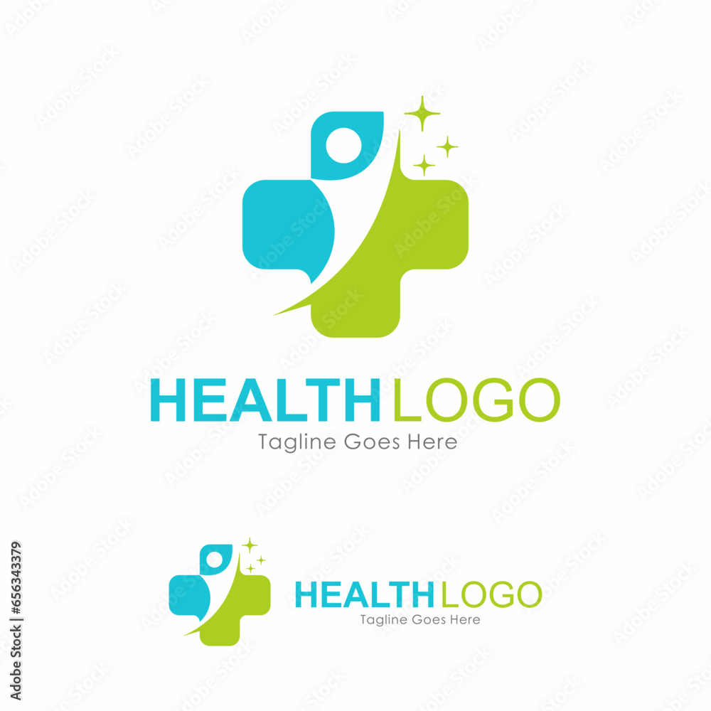 Health medical care logo vector design template Health medical care logo vector design template