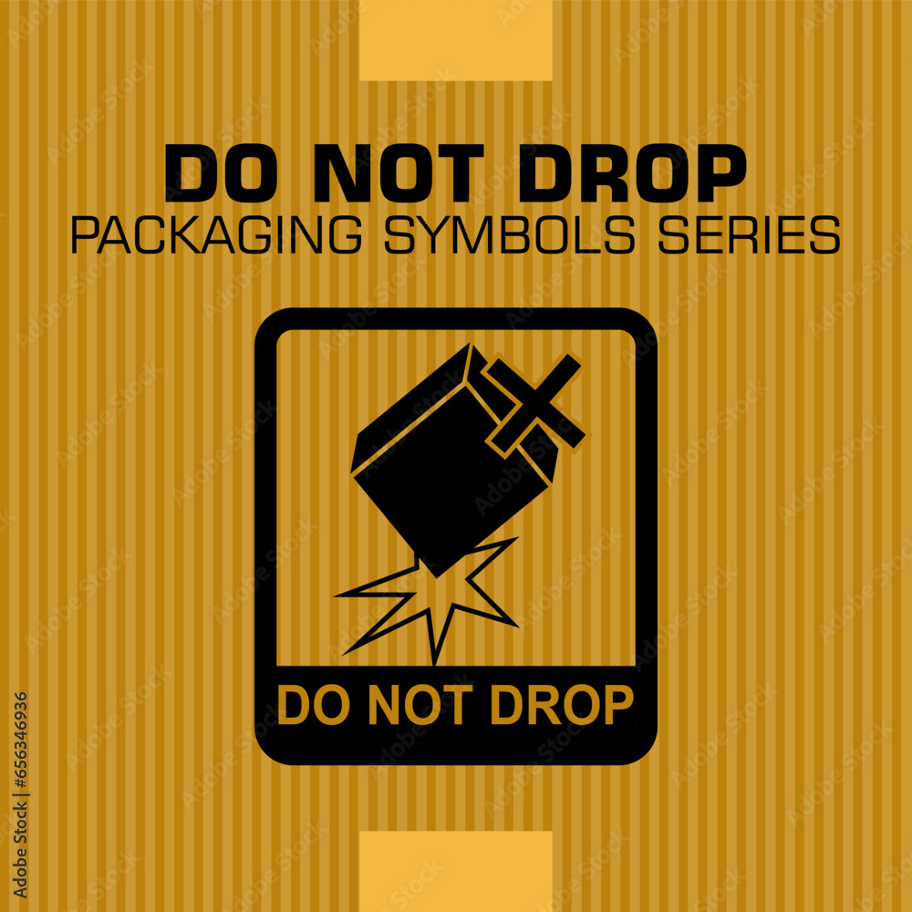 Naklejka premium Do Not Drop, packaging symbols series, vector