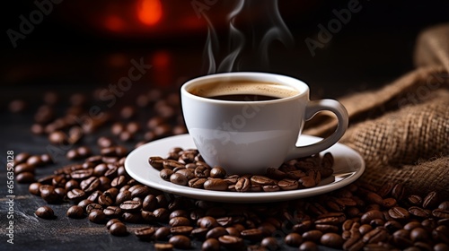 Sleek and stylish espresso coffee on table