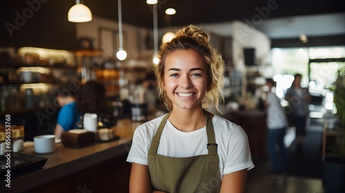Coffee Shop Professionalism  Bright Smiles from a Barista