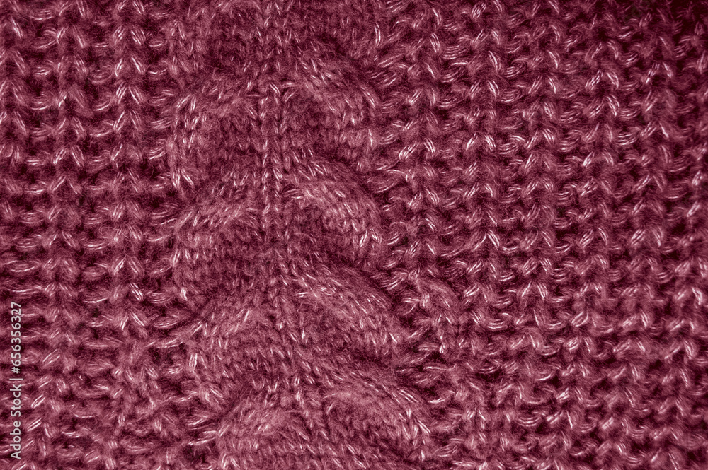 Organic knit background with macro woven threads.