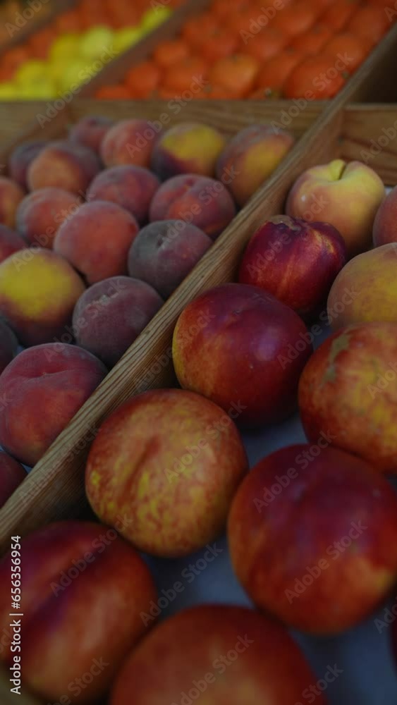 European farmer's market offers a wide range of ripe and juicy fruits for sale. European farmer's market offers a wide range of ripe and juicy fruits for sale.