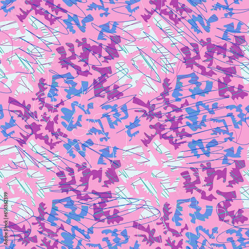 Urban abstract colorful seamless hand drawn pattern 