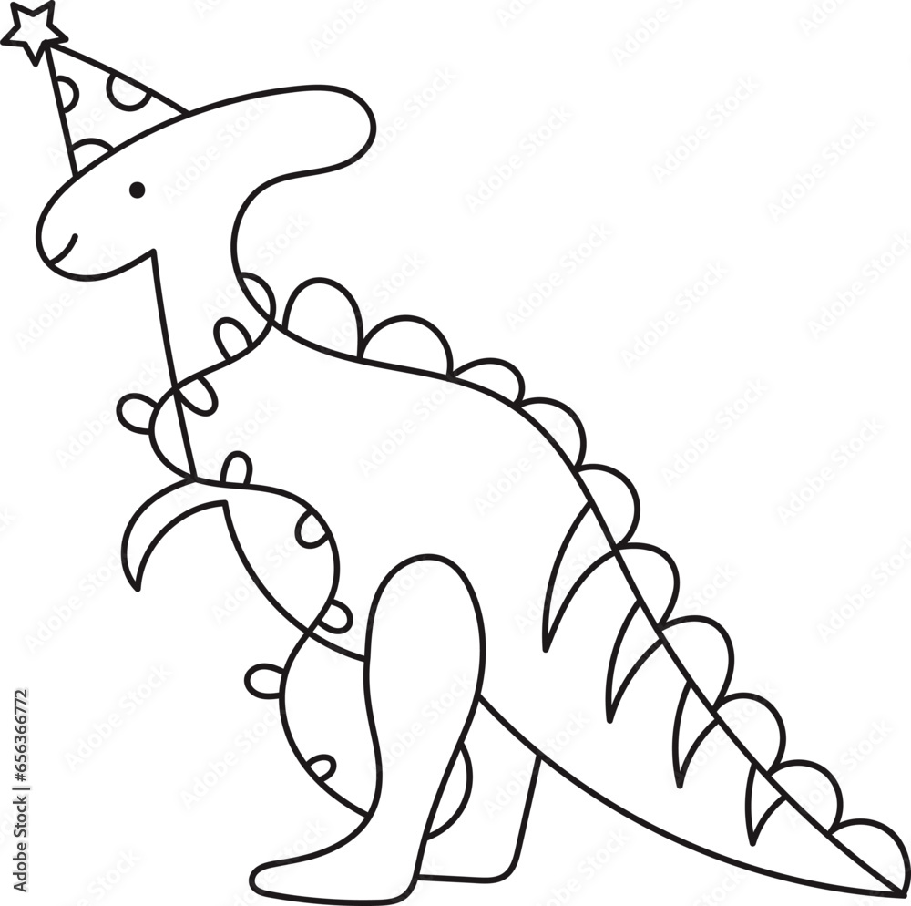 Obraz premium Christmas Dinosaur Doodle
