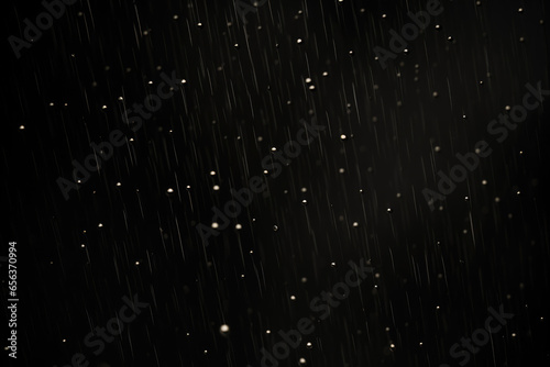 Rain texture overlay effect on black background, realistic rainfall