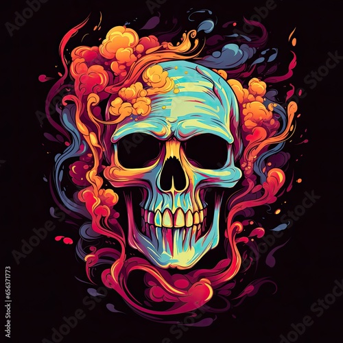 Skull art illustration