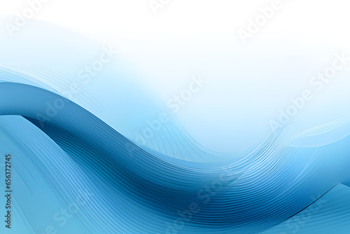 Artistic Horizontal Header With Steel Blue, Sky Blue and Light Blue Colors. Dynamic Curved Lines With Fluid Flowing Waves and Curves.