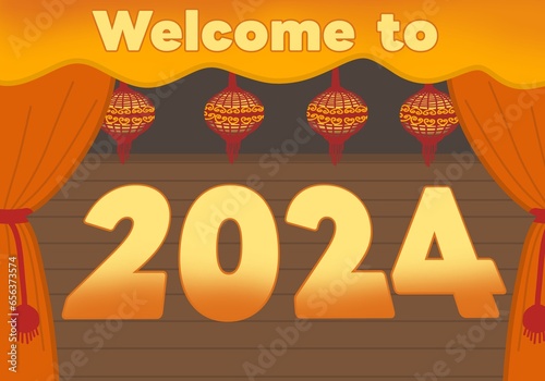 Open the stage to welcome 2024. May it be a year of fame, wealth, and happiness for everyone
