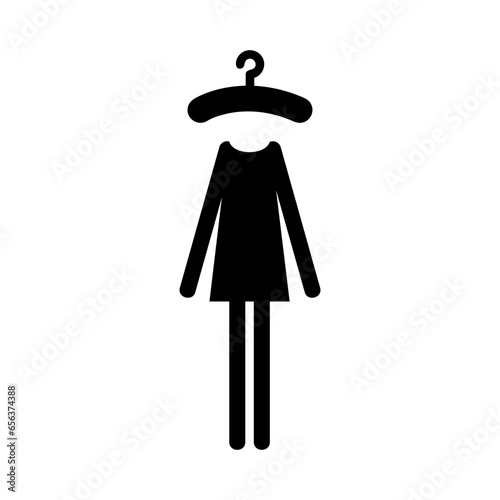 women's dressing room icon
