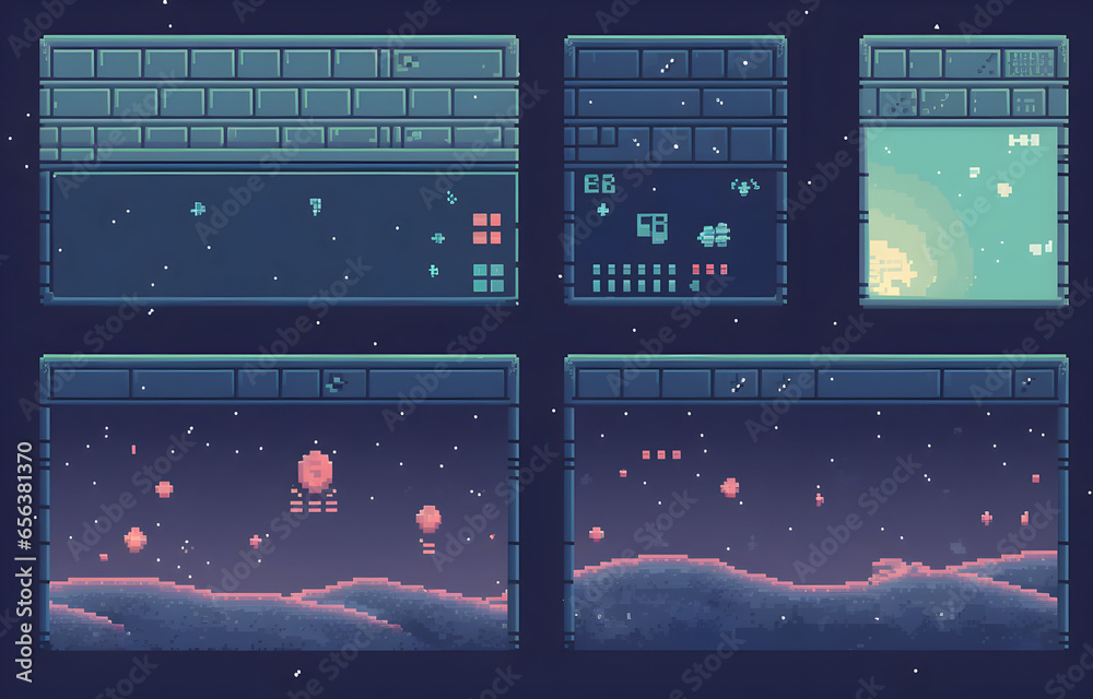 8-bit-image-space-stock-illustration-adobe-stock