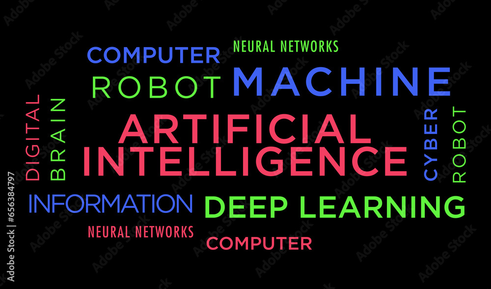 Artificial intelligence kinetic text abstract concept illustration Artificial intelligence kinetic text abstract concept illustration