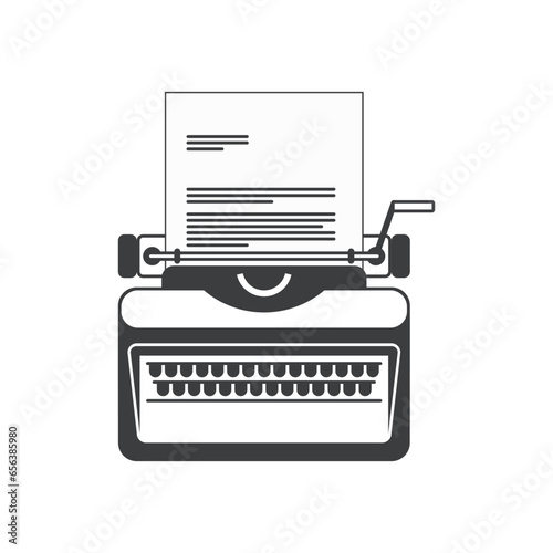 Typewrite flat icon.