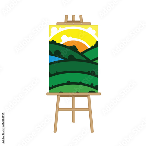 Wooden easel template.