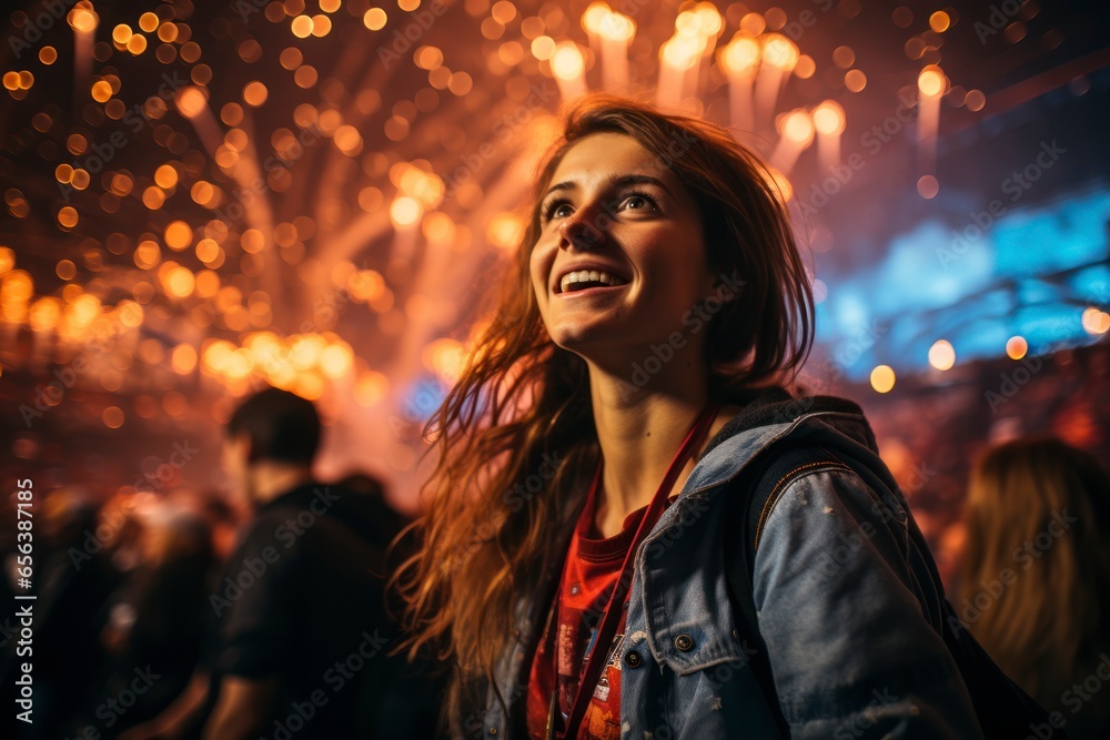 The electric atmosphere of the Olympic Opening Ceremony, with fireworks lighting up the night sky The electric atmosphere of the Olympic Opening Ceremony, with fireworks lighting up the night sky