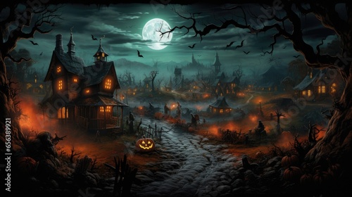 Halloween Night Scene