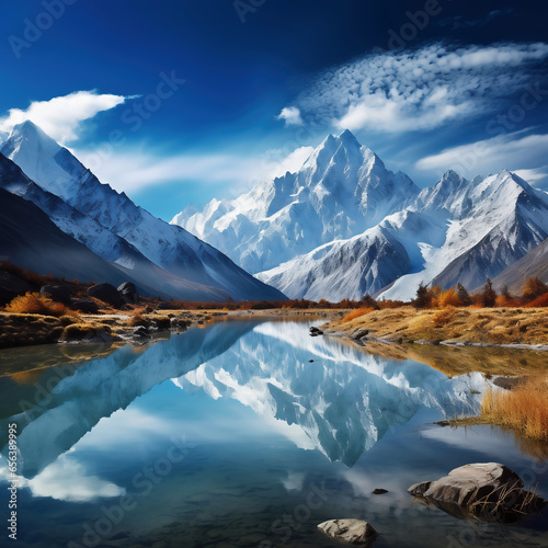  majestic peaks of the Karakoram Range - Landscape Wallpaper - Generated by AI