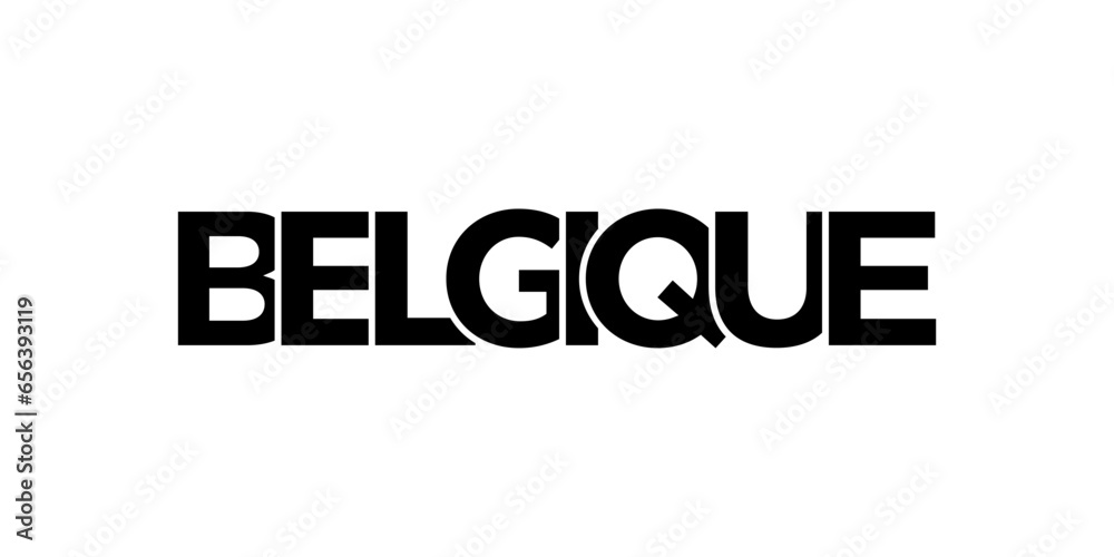 Belgium emblem. The design features a geometric style, vector illustration with bold typography in a modern font. The graphic slogan lettering. Belgium emblem. The design features a geometric style, vector illustration with bold typography in a modern font. The graphic slogan lettering.