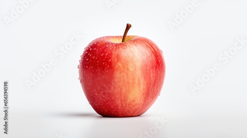 apple isolated. whole apple. half a apple, sliced. white background.clipping path.