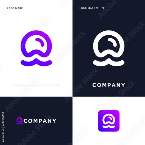 Jelly Fish Logo Vector Icon Illustration Design