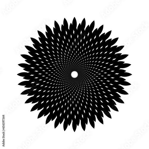 illustration of a black and white background flowers 