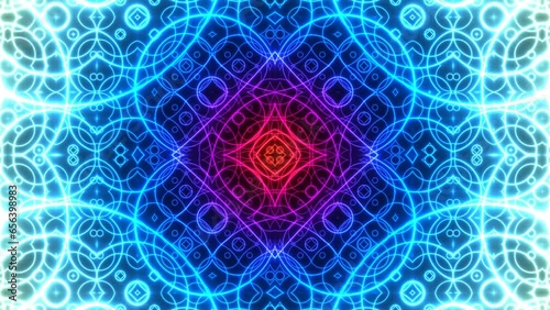 Beautiful mandala colorful trippy pattern animation peace and love