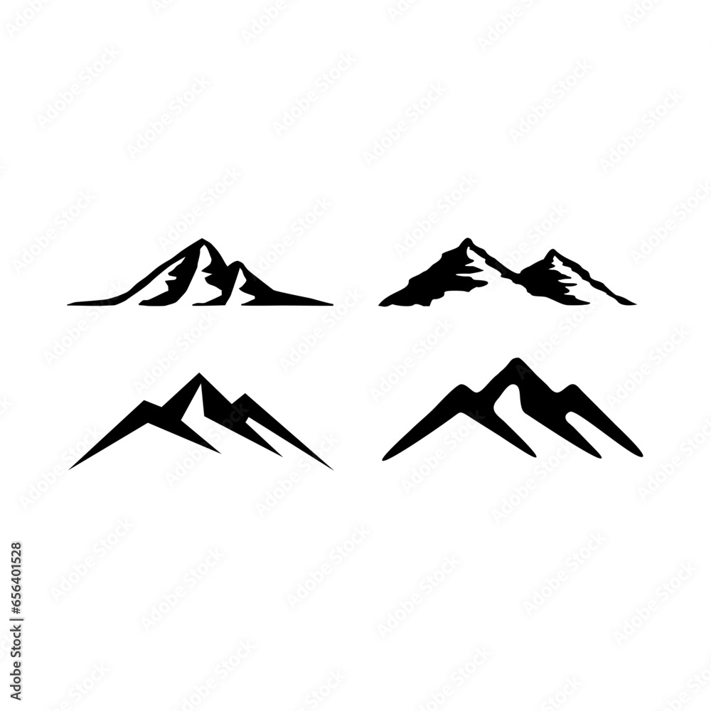 Mountain minimalist logo icon design 