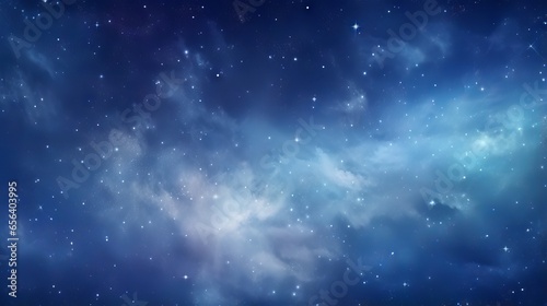 Galaxy and stars in outer space: a night sky background of the universe