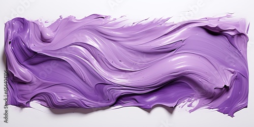 Art painting banner illustration - Purple oil or acrylic color paint brushstroke, isolated on white background