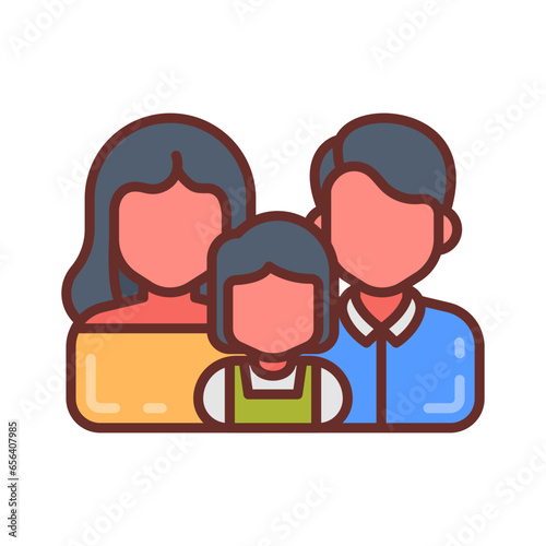 Family icon in vector. Illustration