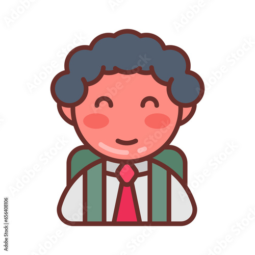 Student icon in vector. Illustration