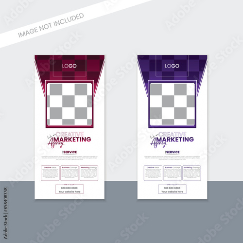 Creative modern rack card design template