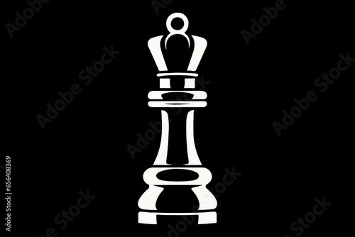 logo chess piece luxury simple black and white