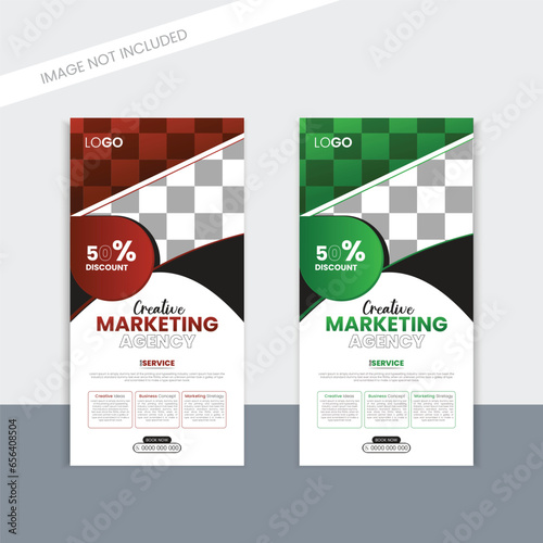 Creative modern rack card design template
