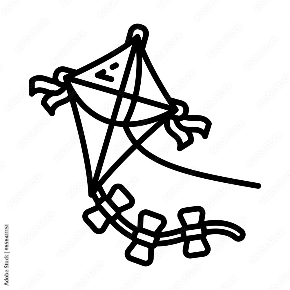 Kite icon in vector. Illustration