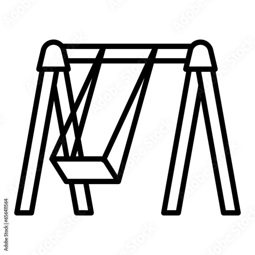 Swings icon in vector. Illustration