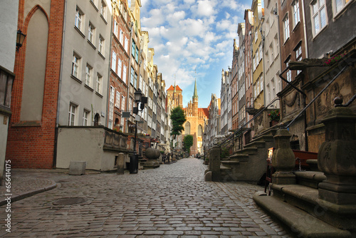 Mariacka Street in the old town of Gdańsk in Poland