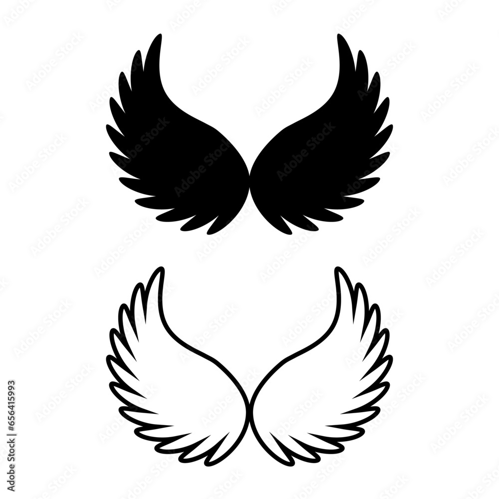 Obraz premium Vector wings logo