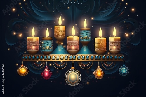 llustration of Happy Chanukah Holidays