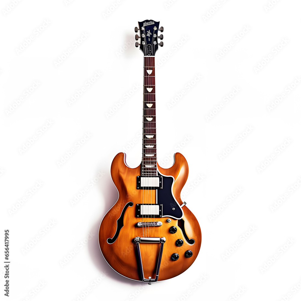 Naklejka premium acoustic guitar isolated on white