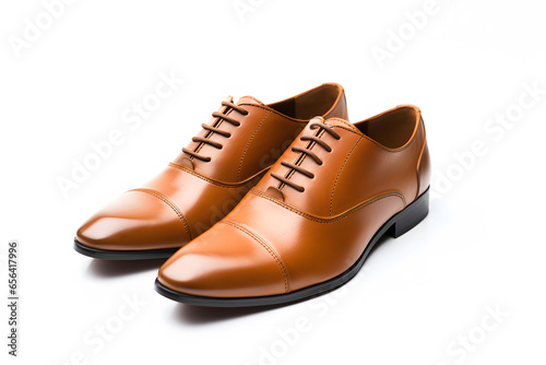 pair of brown shoes