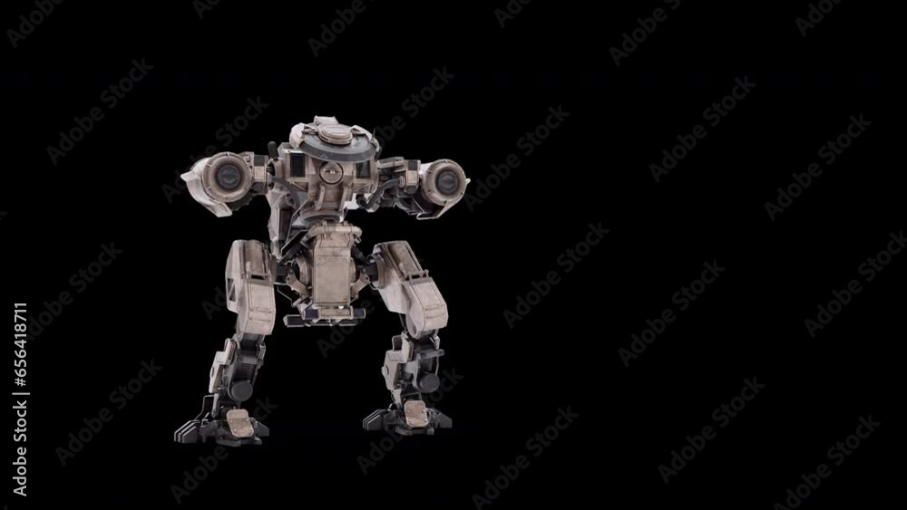Robot warrior futuristic machine render animation, motion effect background footage motion graphics, background or overlay 4K drag and drop editing software supporting blending modes, SCI-FI concept. Robot warrior futuristic machine render animation, motion effect background footage motion graphics, background or overlay 4K drag and drop editing software supporting blending modes, SCI-FI concept.